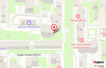 Частный детский сад Светлячок на Ново-Киевской улице на карте