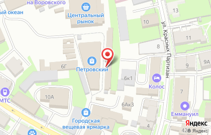 Магазин текстиля для дома Уют на улице Воровского на карте