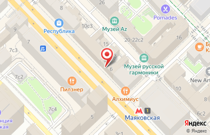 Цветочная лавка в Москве на карте