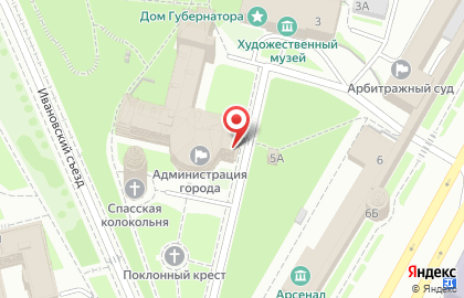 Администрация г. Нижнего Новгорода в Нижегородском районе на карте