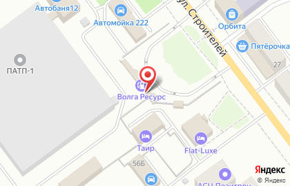 АЗС, ОАО Марийский бензин на улице Строителей на карте