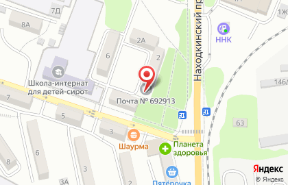 Почта России во Владивостоке на карте