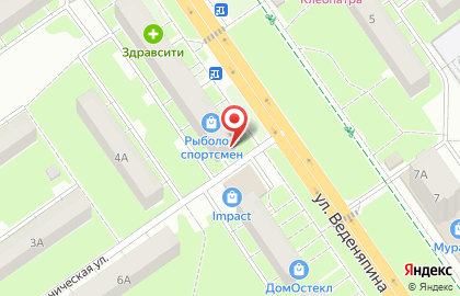 Продуктовый магазин на улице Веденяпина 4 на карте