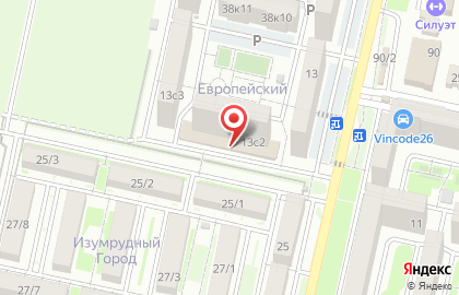 Супермаркет Пятёрочка в Ставрополе на карте