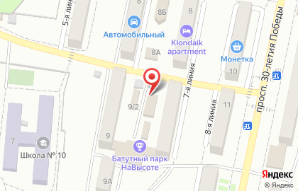 Магазин Красное & Белое на 1-й линии проспекта Гагарина на карте