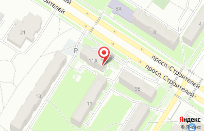 Медицинская клиника Радуга-мед на проспекте Строителей на карте