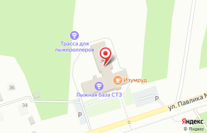 Лыжная база в Полевском на карте