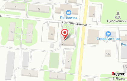 Городская управа г. Калуги на Центральной улице на карте