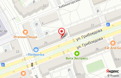 Ортопедический салон Опора и движение на улице Грибоедова на карте