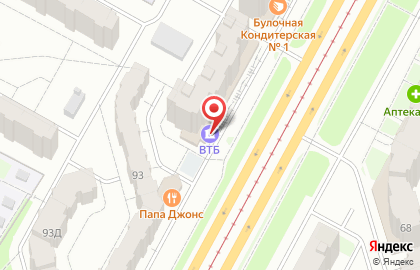 Банк ВТБ на проспекте Шахтёров, 95 на карте