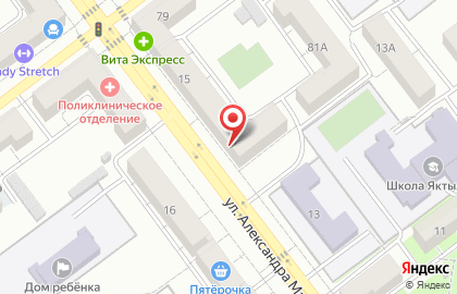 Детский обувной магазин Рособувь на улице Александра Матросова на карте