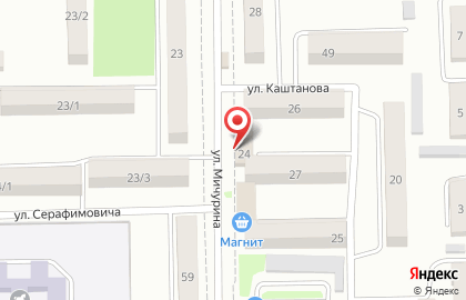 Кафе Русский чай на улице Мичурина на карте