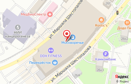 Супермаркет Перекресток в ТРК Москворечье на карте