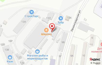 Магазин сантехники Санита на улице Ленинградской на карте