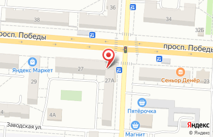 Банк ВТБ на проспекте Победы, 27а в Копейске на карте