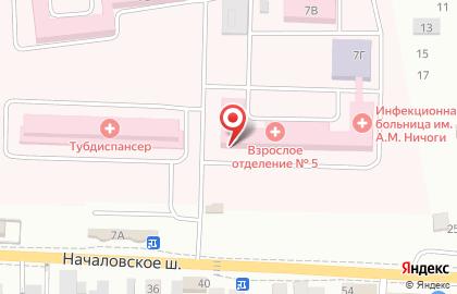 Больница Областная инфекционная клиническая больница им. А.М. Ничоги в Астрахани на карте