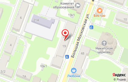 Цветочный салон Милава на Большой Московской улице на карте
