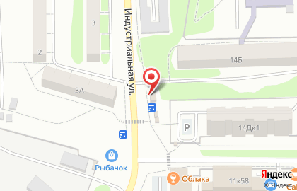Продовольственный магазин на Индустриальной улице на карте