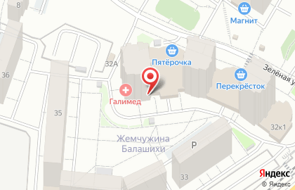 Детский центр развития детей Умка в Балашихе на Зеленой улице на карте