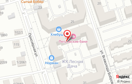 Петровские бани на улице Всеволода Боброва на карте