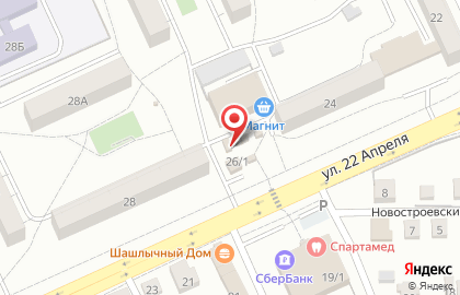 Магазин фруктов и овощей на улице 22 Апреля на карте