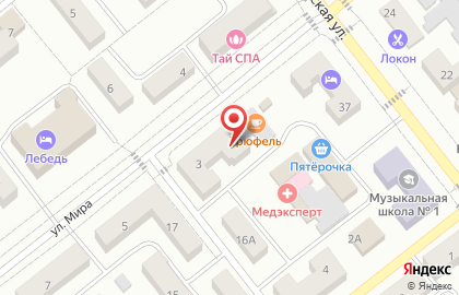 Магазин канцтоваров Школьник на улице Мира на карте