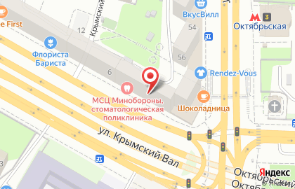 Барбершоп APACHES на улице Крымский Вал на карте