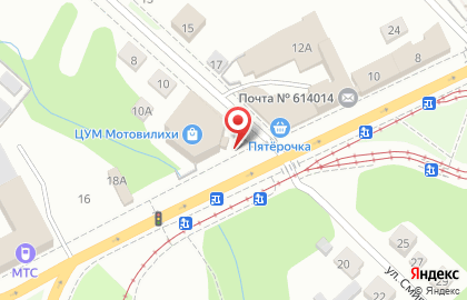 Электронный дискаунтер Ситилинк на улице Смирнова на карте