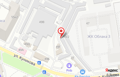 Торгово-сервисный центр АвтоДрайв на улице Куникова на карте