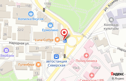 Магазин Продукты Казахстана на Народной улице на карте
