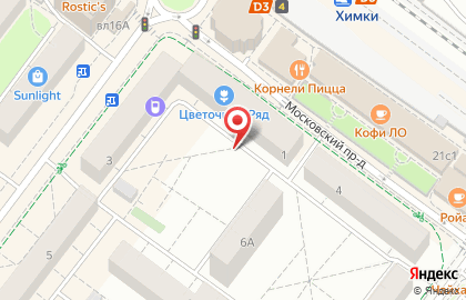 Церковная лавка, г. Химки на Московской улице на карте