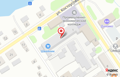 Режевская швейная фабрика на карте