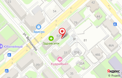 Париж на Зосимовской улице на карте