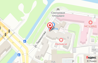 Магазин автозапчастей Автосеть на улице Лермонтова на карте