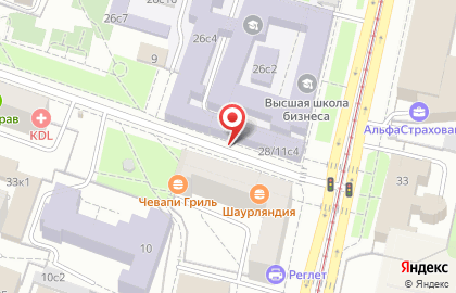 Пиццерия ПИЦЦА-фабрика на метро Шаболовская на карте