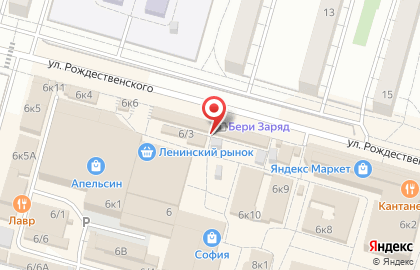 Терем'ок на улице Рождественского на карте
