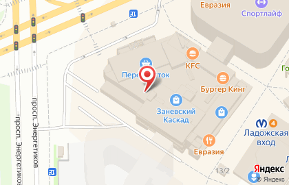 Сеть магазинов и гипермаркетов укрепления семьи Розовый Кролик на метро Ладожская на карте