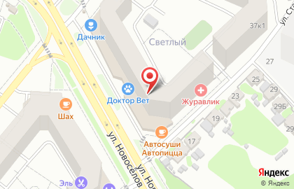 Салон-магазин Золотая вуаль на улице Новосёлов на карте