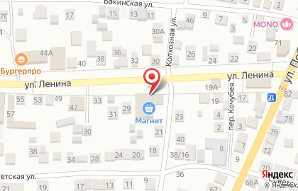 Супермаркет Магнит на улице Ленина на карте