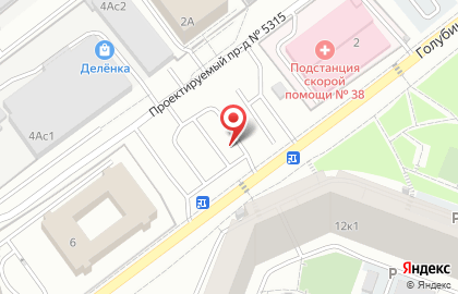 Восточное на Голубинской улице на карте
