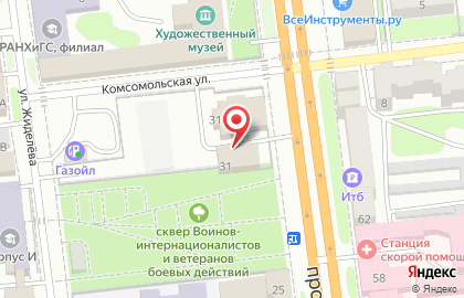 Пятачок на проспекте Ленина на карте
