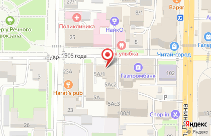Вертикаль-двери в переулке 1905 года на карте