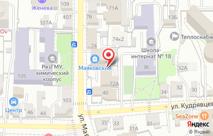 КвАРТира на улице Маяковского на карте