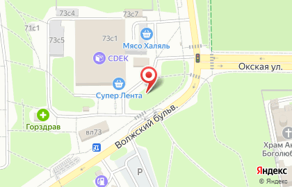 Киоск по продаже сухофруктов, район Текстильщики на карте