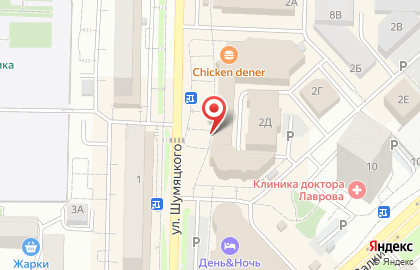 Салон-парикмахерская Принцесса на улице Шумяцкого на карте