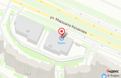 Супермаркет Бриз в Красносельском районе на карте