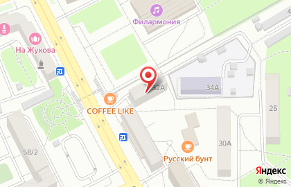 Кофейня Coffee Like на улице Маршала Жукова на карте