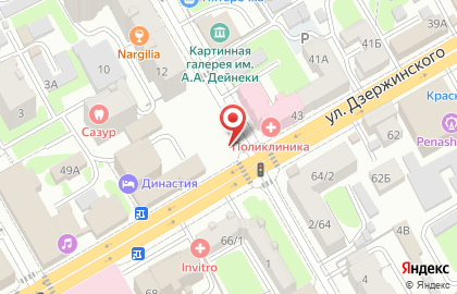 Киоск по продаже печатной продукции Роспечать на улице Дзержинского на карте