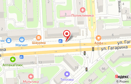 Терминал по продаже и пополнению транспортных карт системы Липецк Транспорт на улице Гагарина на карте