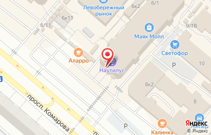Банкомат СберБанк на проспекте Комарова, 6 к 1 на карте